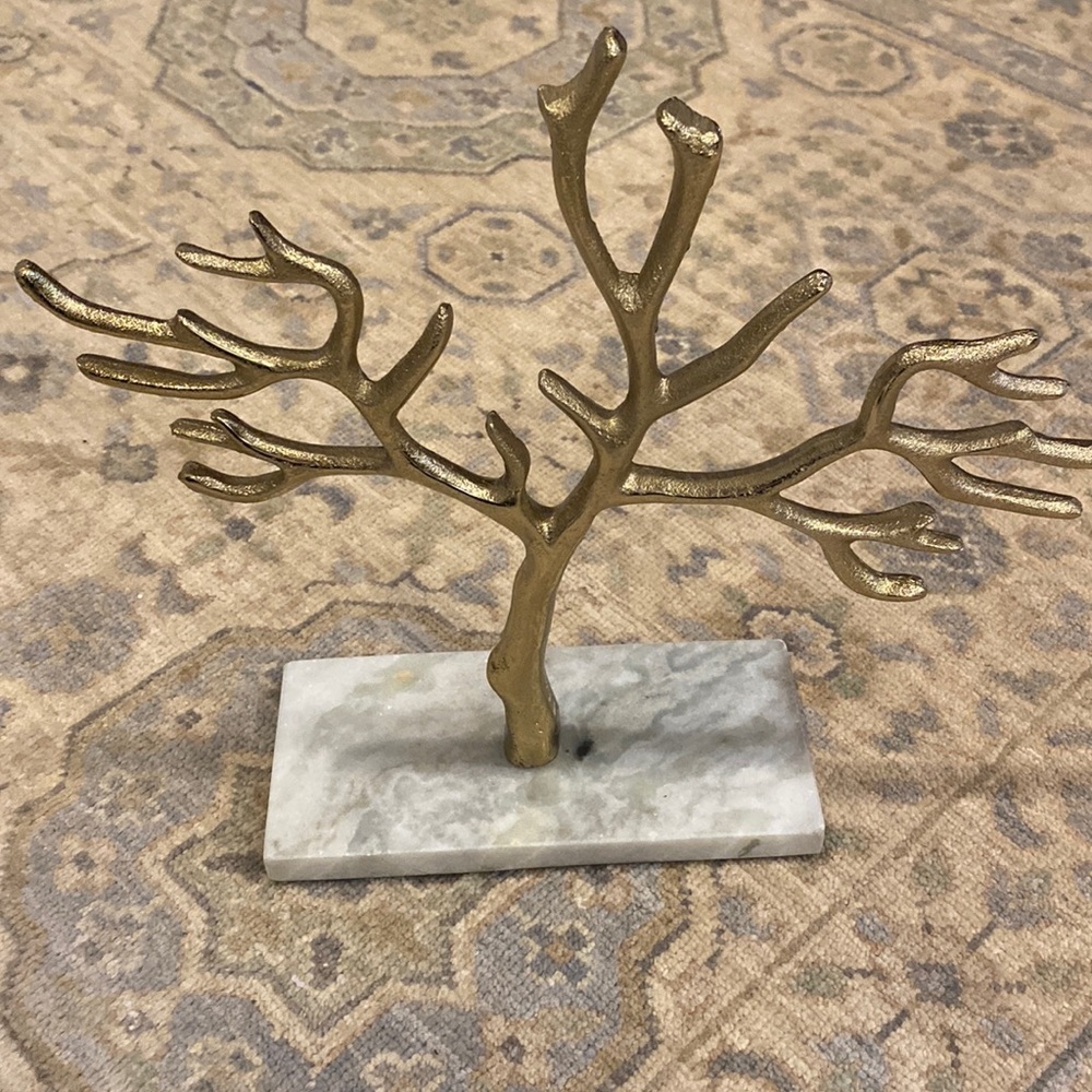 Gold jewelry tree